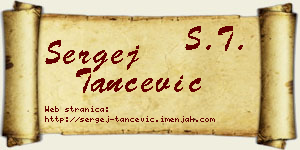 Sergej Tančević vizit kartica